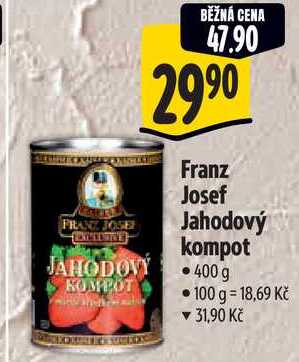 Franz Josef Jahodový kompot, 400 g