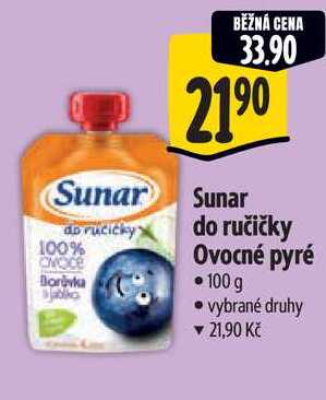 Sunar do ručičky Ovocné pyré, 100 g
