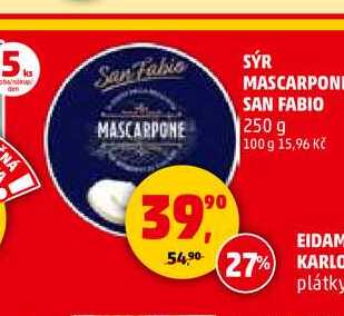 SÝR MASCARPONE SAN FABIO, 250 g