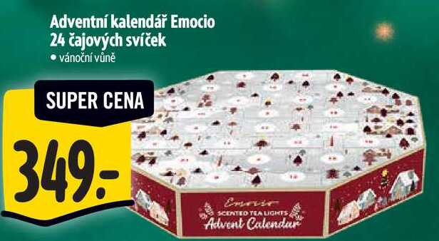 Adventní kalendář Emocio 24 čajových svíček 