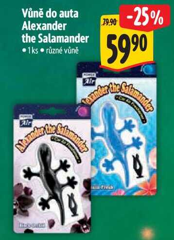 Vůně do auta Alexander the Salamander