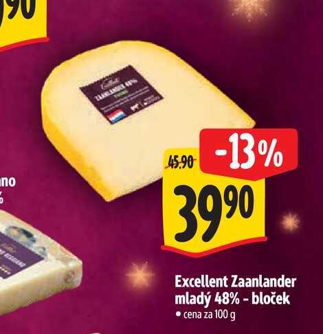 Excellent Zaanlander mladý 48% - bloček 100 g