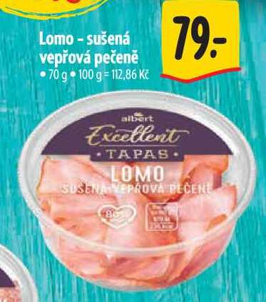 Lomo - sušená vepřová pečeně, 70 g