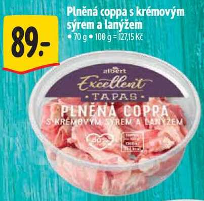 Plněná coppa s krémovým sýrem a lanýžem, 70 g