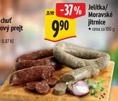 Jelítka/Moravské jitrnice, cena za 100 g