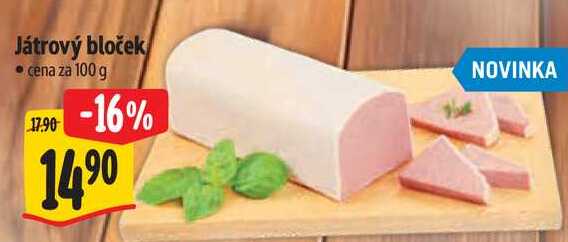 Játrový bloček, cena za 100 g