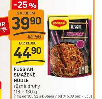 FUSSIAN SMAŽENÉ NUDLE různé druhy 118 - 130 g