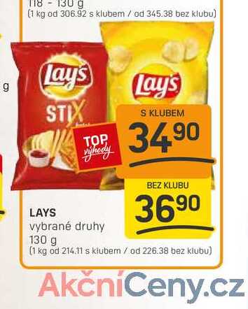 LAYS vybrané druhy 130 g