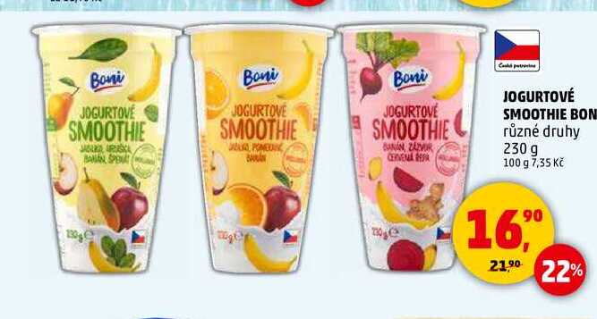 JOGURTOVÉ SMOOTHIE BONI, 230 g