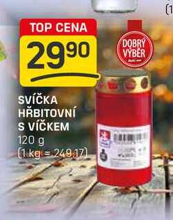 SVÍČKA HŘBITOVNÍ S VÍČKEM 120 g
