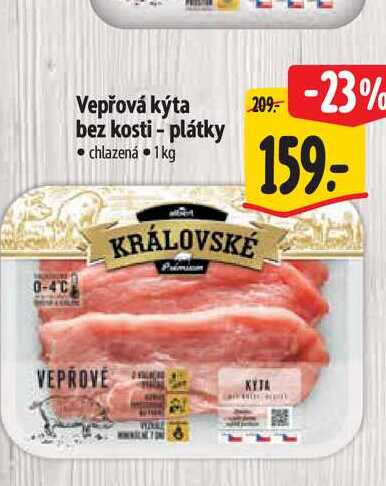 Vepřová kýta bez kosti - plátky 1 kg