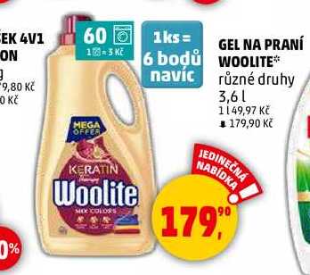GEL NA PRANÍ WOOLITE, 3,6 l