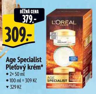 Age Specialist Pleťový krém, 2x 50 ml