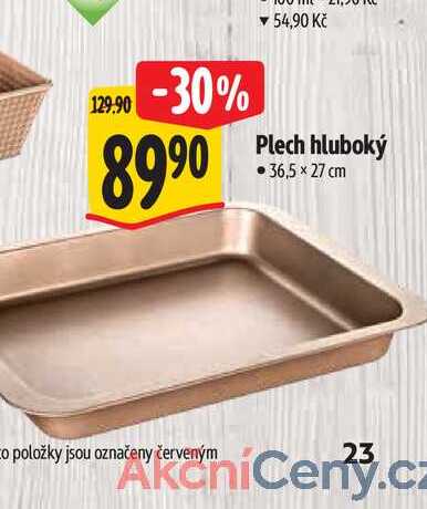 Plech hluboký 36,5 x 27 cm