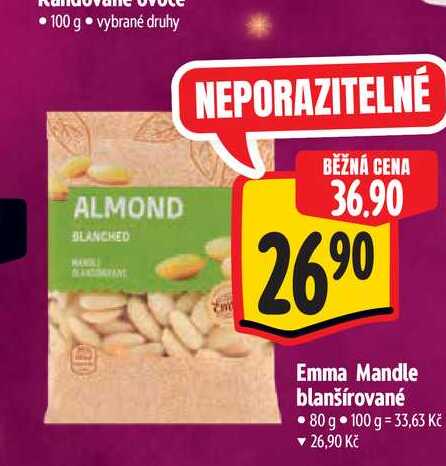 Emma Mandle blanšírované 80 g