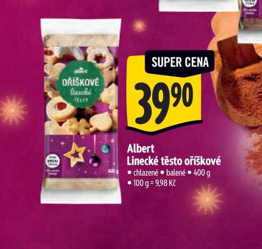  Albert Linecké těsto oříškové 400 g