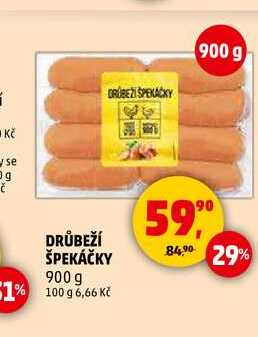 DRŮBEŽÍ ŠPEKÁČKY, 900 g 