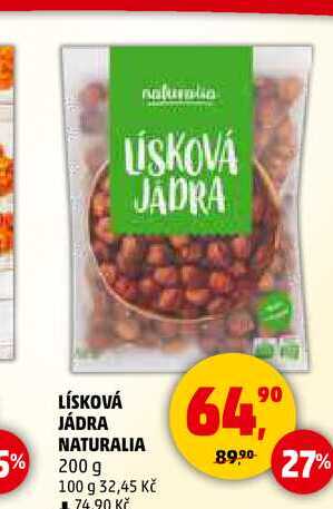 LÍSKOVÁ JÁDRA NATURALIA, 200 g