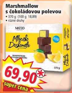 Marshmallow s čokoládovou polevou, 370 g