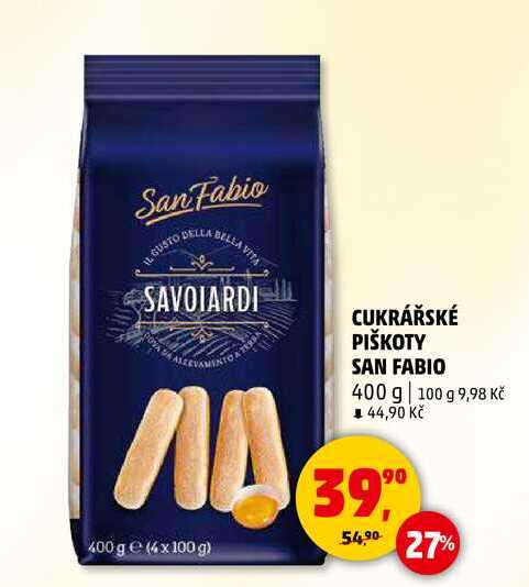 CUKRÁŘSKÉ PIŠKOTY SAN FABIO, 400 g