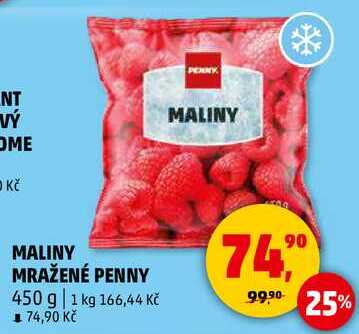 MALINY MRAŽENÉ PENNY, 450 g