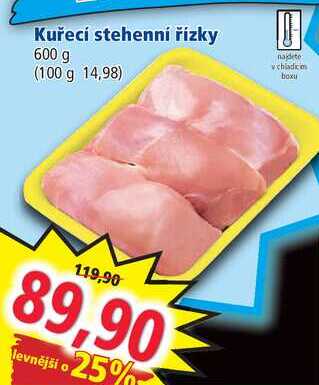 Kuřecí stehenní řízky, 600 g
