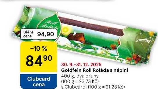 Goldfein Roll Roláda s náplní, 400 g