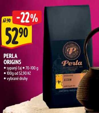 PERLA ORIGINS sypaný čaj, 70-100 g