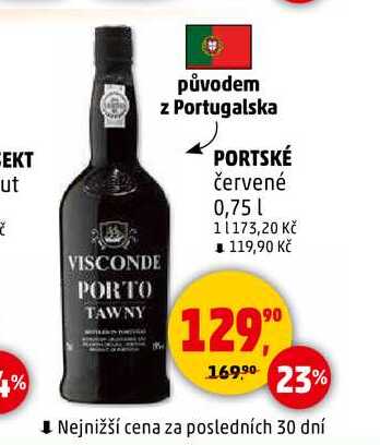 PORTSKÉ červené, 0,75 l