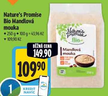 Nature's Promise Bio Mandlová mouka, 250 g