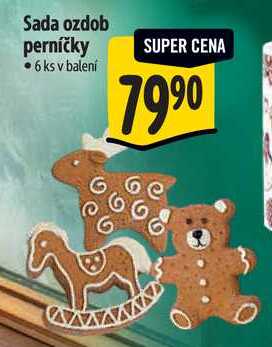 Sada ozdob perníčky, 6 ks