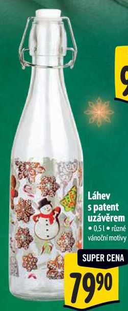 Láhev s patent uzávěrem