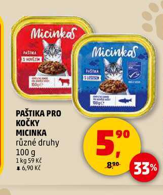 PAŠTIKA PRO KOČKY MICINKA, 100 g