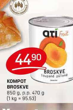 KOMPOT BROSKVE 850 g, p.p. 470 g 