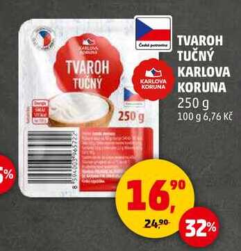 TVAROH TUČNÝ KARLOVA KORUNA, 250 g