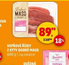 VEPŘOVÉ ŘÍZKY Z KÝTY DOBRÉ MASO, 600 g