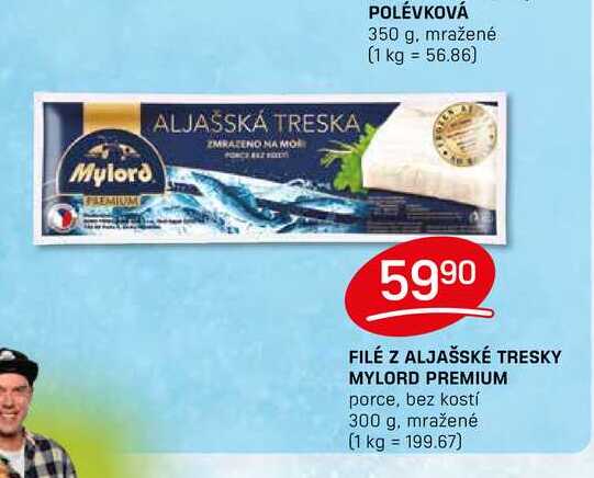 FILÉ Z ALJAŠSKÉ TRESKY MYLORD PREMIUM porce, bez kostí 300 g, mražené