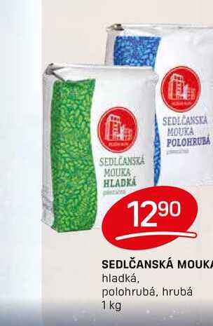 SEDLČANSKÁ MOUKA hladká, polohrubá, hrubá 1 kg