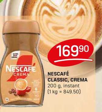 NESCAFÉ CLASSIC, CREMA 200 g, instant