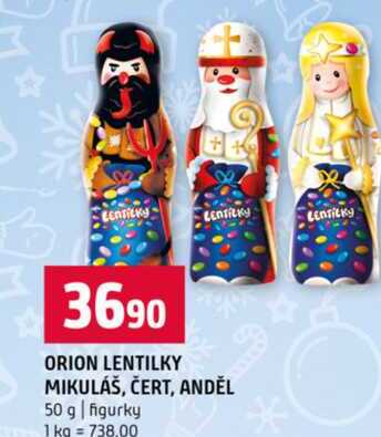 ORION LENTILKY MIKULÁŠ, ČERT, ANDĚL 50 g