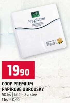 COOP PREMIUM PAPÍROVÉ UBROUSKY 50 ks