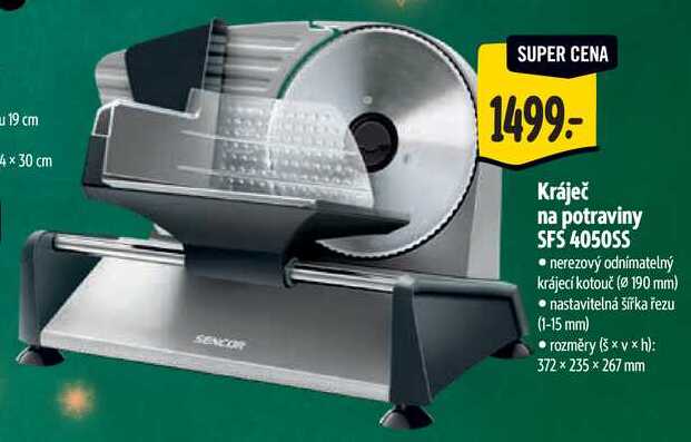 Kráječ na potraviny SFS 4050SS