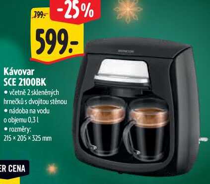 Kávovar SCE 2100BK
