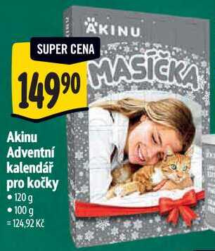 Akinu Adventní kalendář pro kočky, 120 g