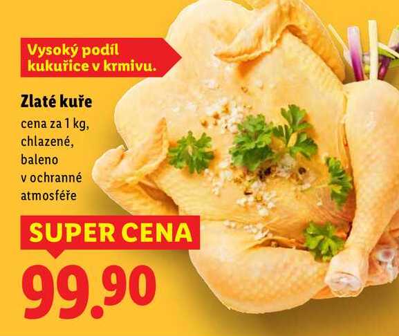 Zlaté kuře, cena za 1 kg