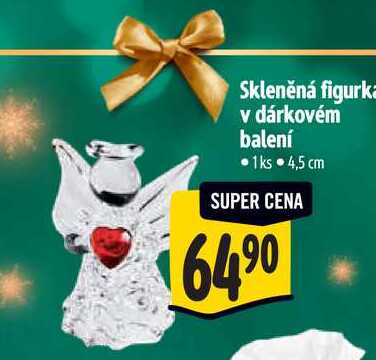 Skleněná figurka v dárkovém balení  1ks