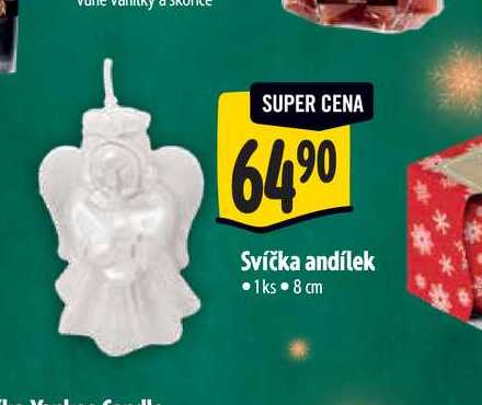 Svíčka andílek  1 ks