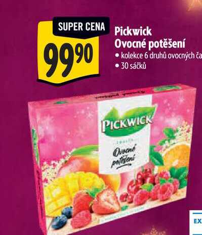 Pickwick Ovocné potěšení  kolekce 6 druhů ovocných ča  30 sáčků