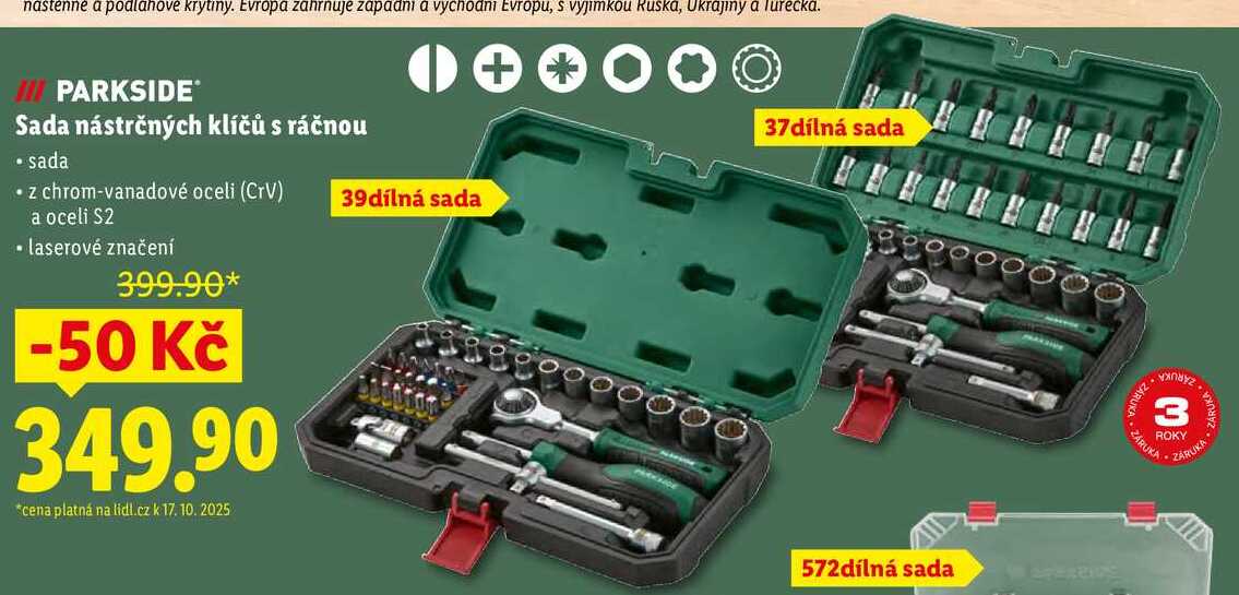 Sada nástrčných klíčů s ráčnou