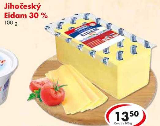 Jihočeský Eidam 30%, 100 g